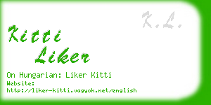 kitti liker business card
